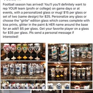 Hand painted Sports Team glasses